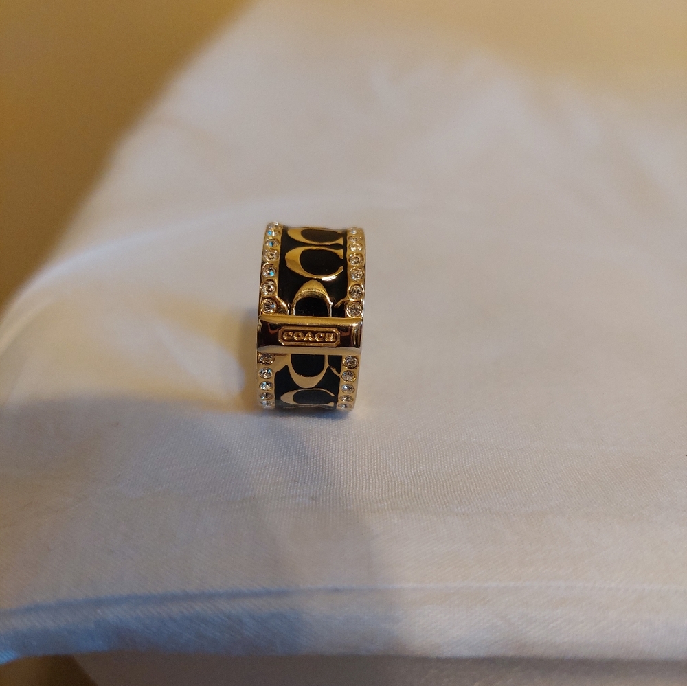 Coach Black and Gold Ring - Picture 4 of 5